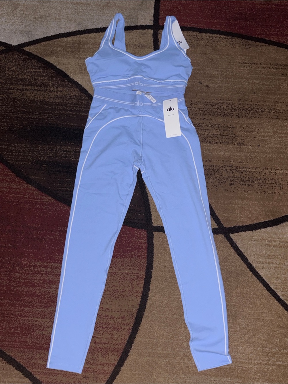 Medium baby blue Women's Alo Yoga Active Set - Bra & Leggings